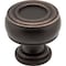 Jeffrey Alexander 1-3/16" Diameter Brushed Oil Rubbed Bronze Barrel Bremen 2 Cabinet Knob 127DBAC - alternate 1